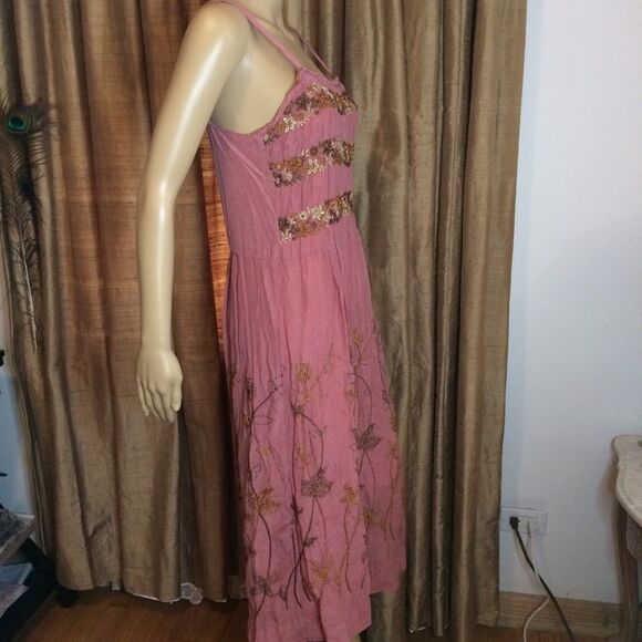 Johnny Was Woman's Pretty in Pink Dusty Rose Sundress-Size S - Picture 4 of 8